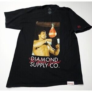 Muhamed Ali x Diamond Supply Co. Black T-Shirt Mens Large Graphic Tee Champ